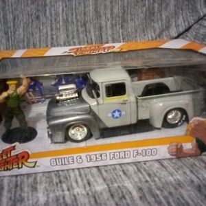 Street Fighter Guile & 1956 Ford F-100 Toy Set - Gray